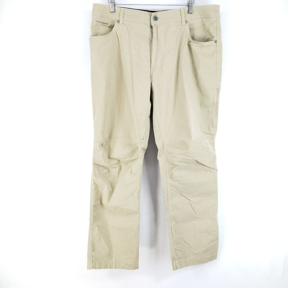 Swiss Tech Performance Pants Men's Size 36x30 tan Gusseted
